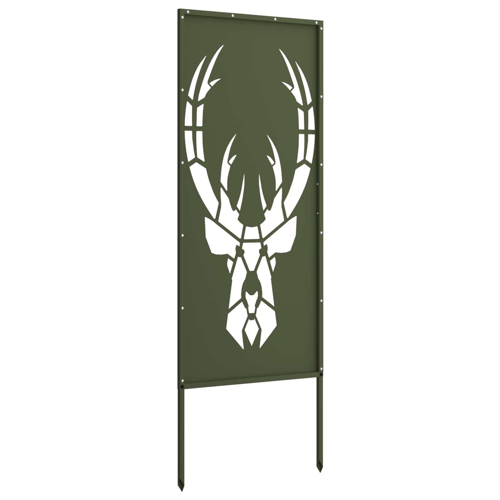 Garten Sichtschutz-Leinwand Tiermuster Olivgrün 50 x 140 cm