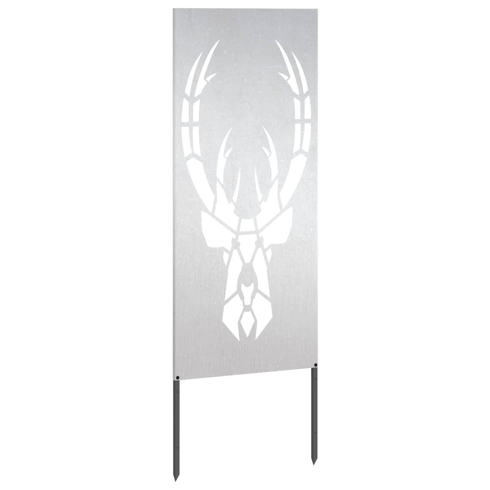 Garten Sichtschutz-Leinwand Silber 50 x 140 cm Edelstahl