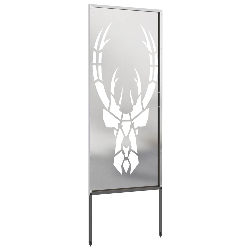 Garten Sichtschutz-Leinwand Silber 50 x 140 cm Edelstahl