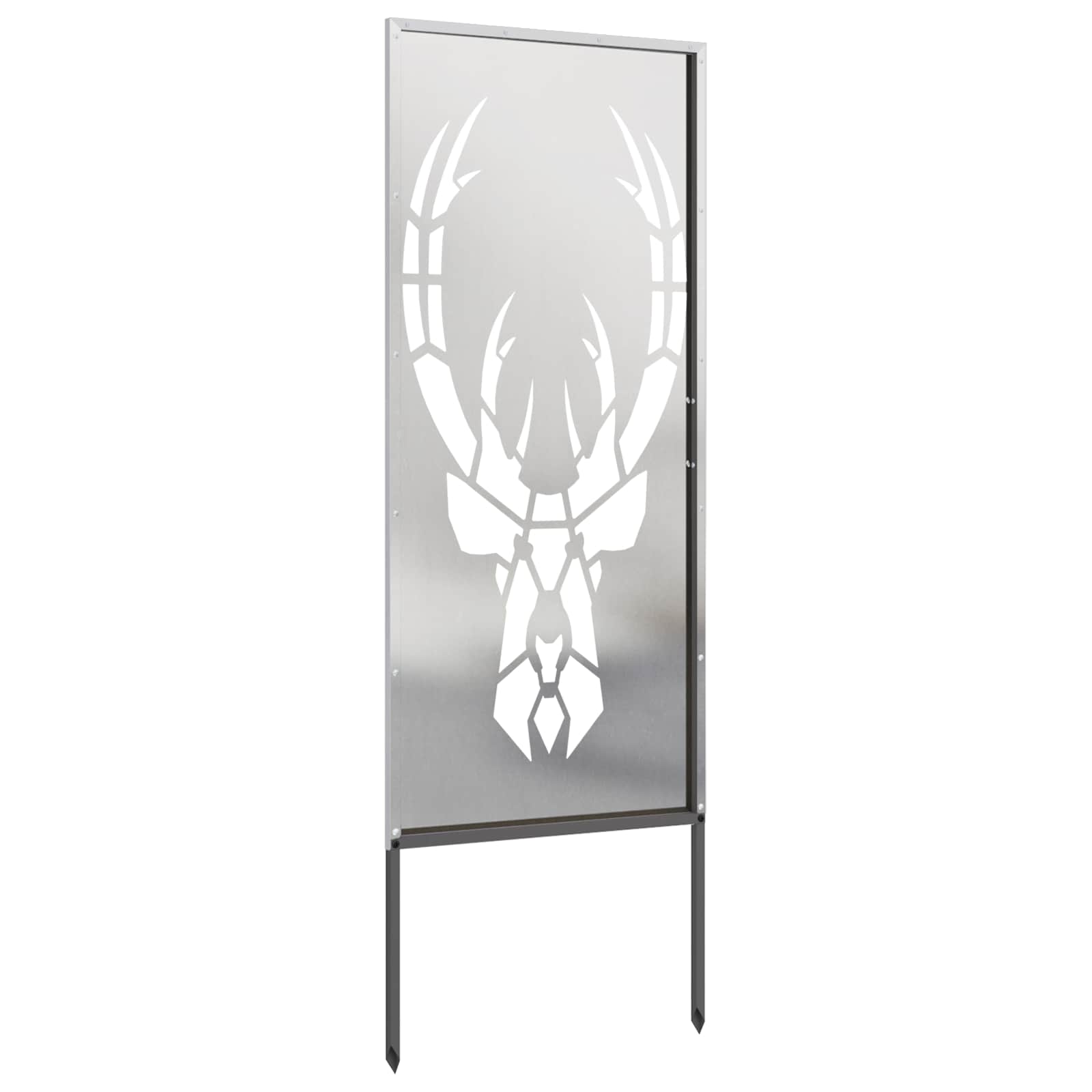 Garten Sichtschutz-Leinwand Silber 50 x 140 cm Edelstahl