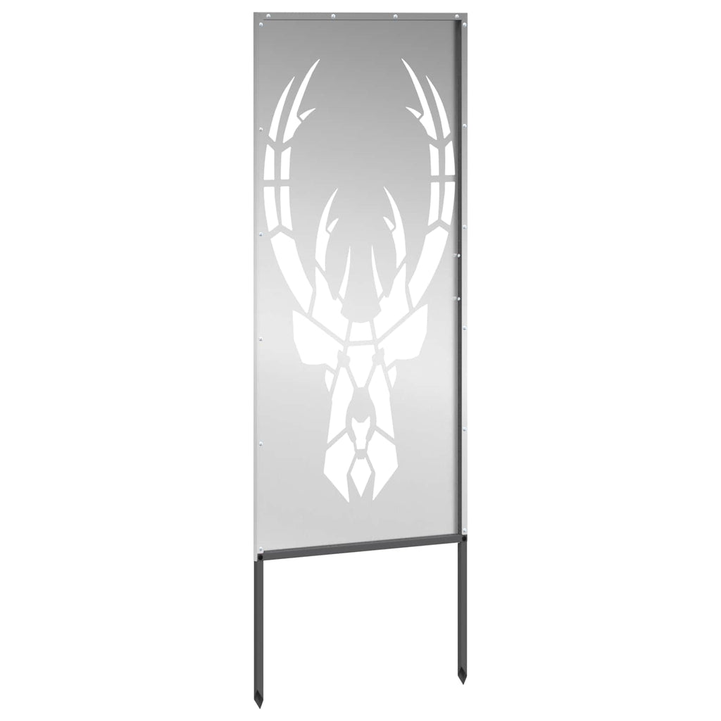 Garten Sichtschutz-Leinwand Silber 50 x 140 cm Verzinkter Stahl