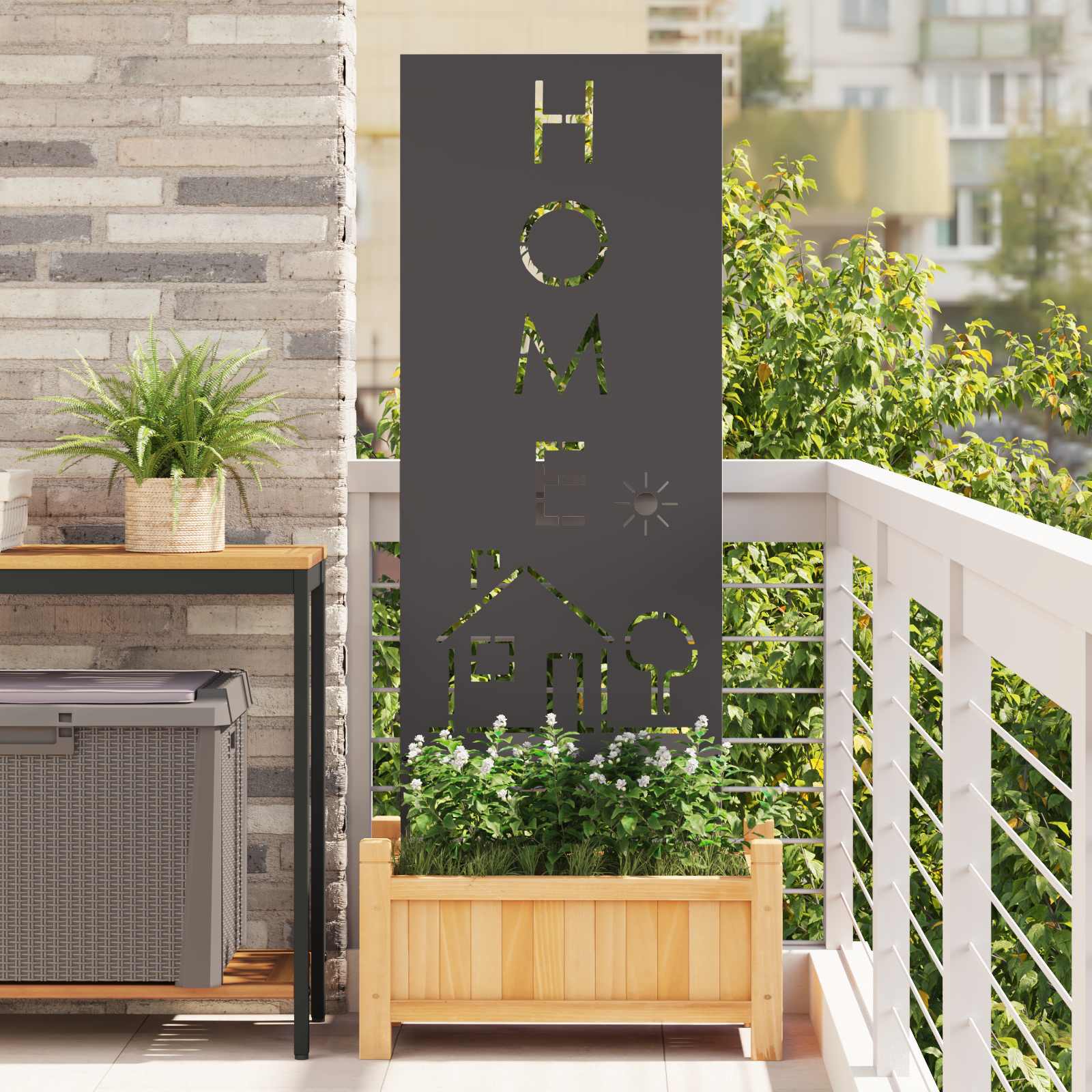 Garten Sichtschutz-Leinwand Schwarz 50 x 140 cm