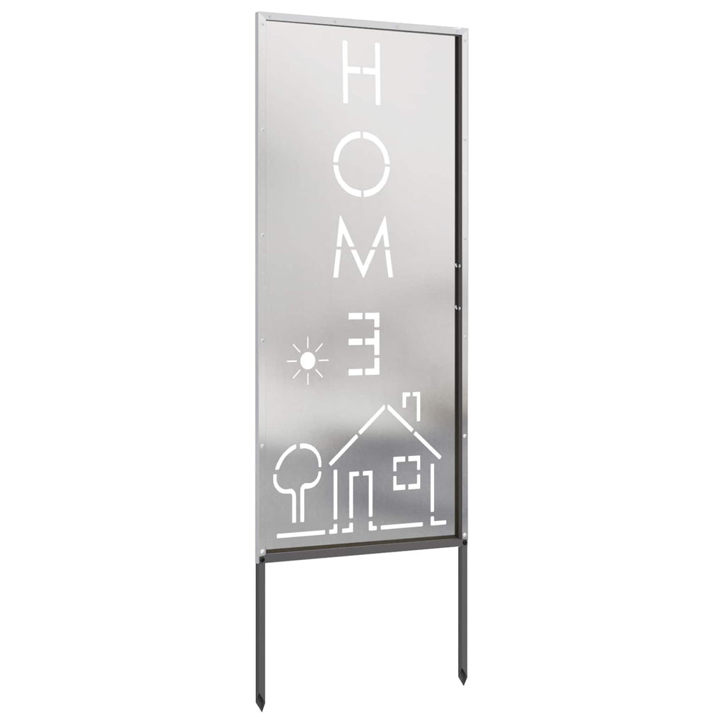 Garten Sichtschutz-Leinwand Silber 50 x 140 cm Edelstahl
