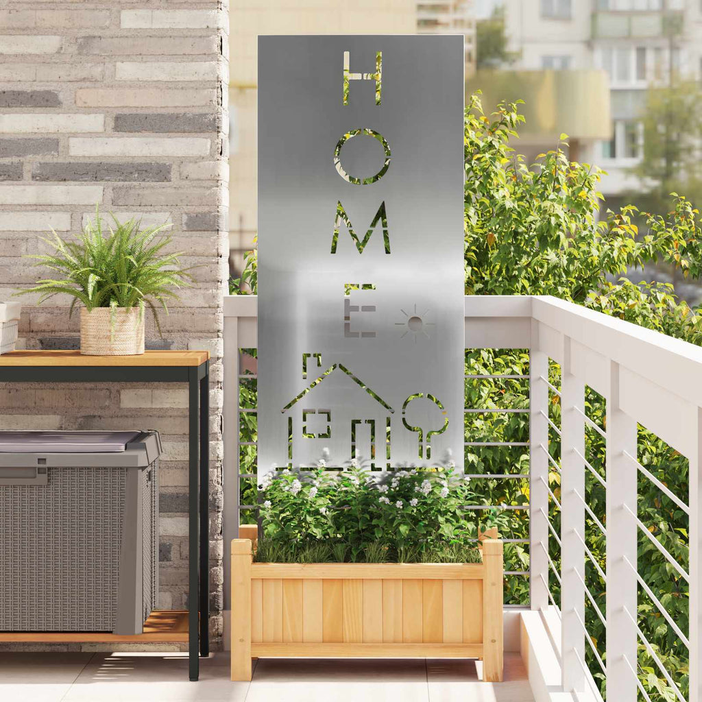 Garten Sichtschutz-Leinwand Silber 50 x 140 cm Verzinkter Stahl