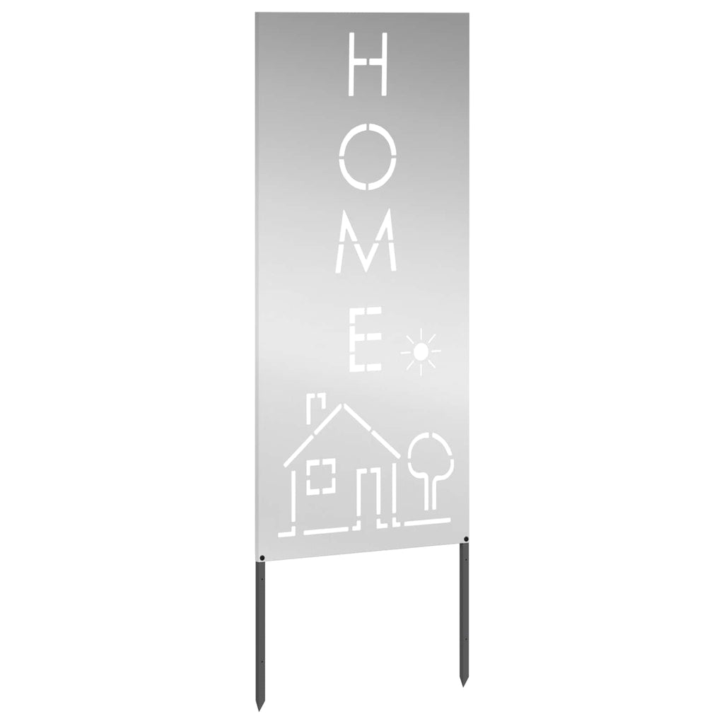 Garten Sichtschutz-Leinwand Silber 50 x 140 cm Verzinkter Stahl