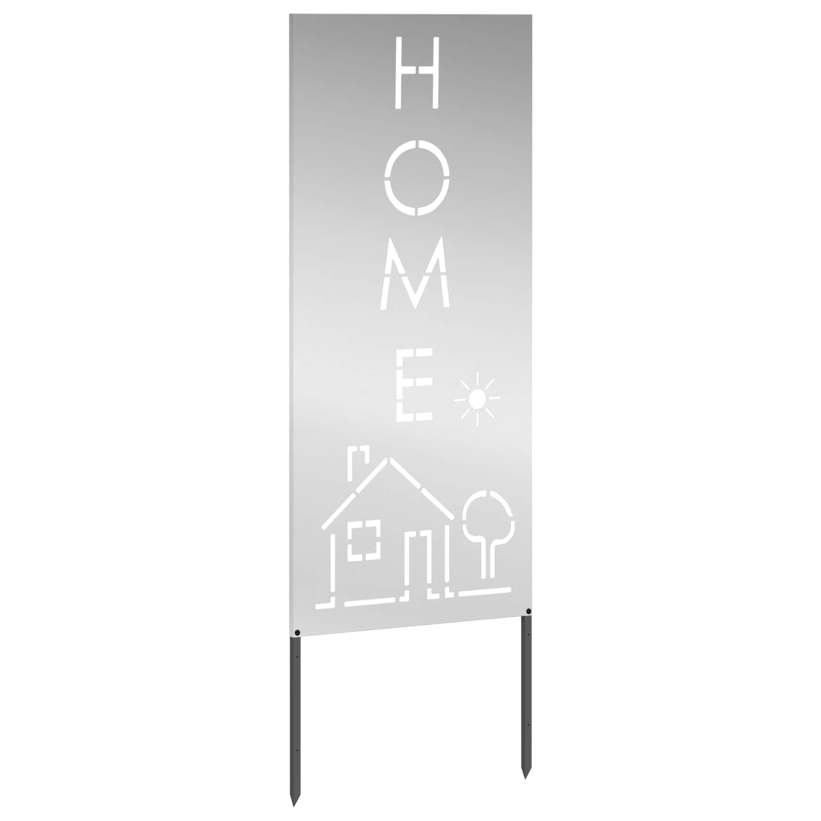 Garten Sichtschutz-Leinwand Silber 50 x 140 cm Verzinkter Stahl