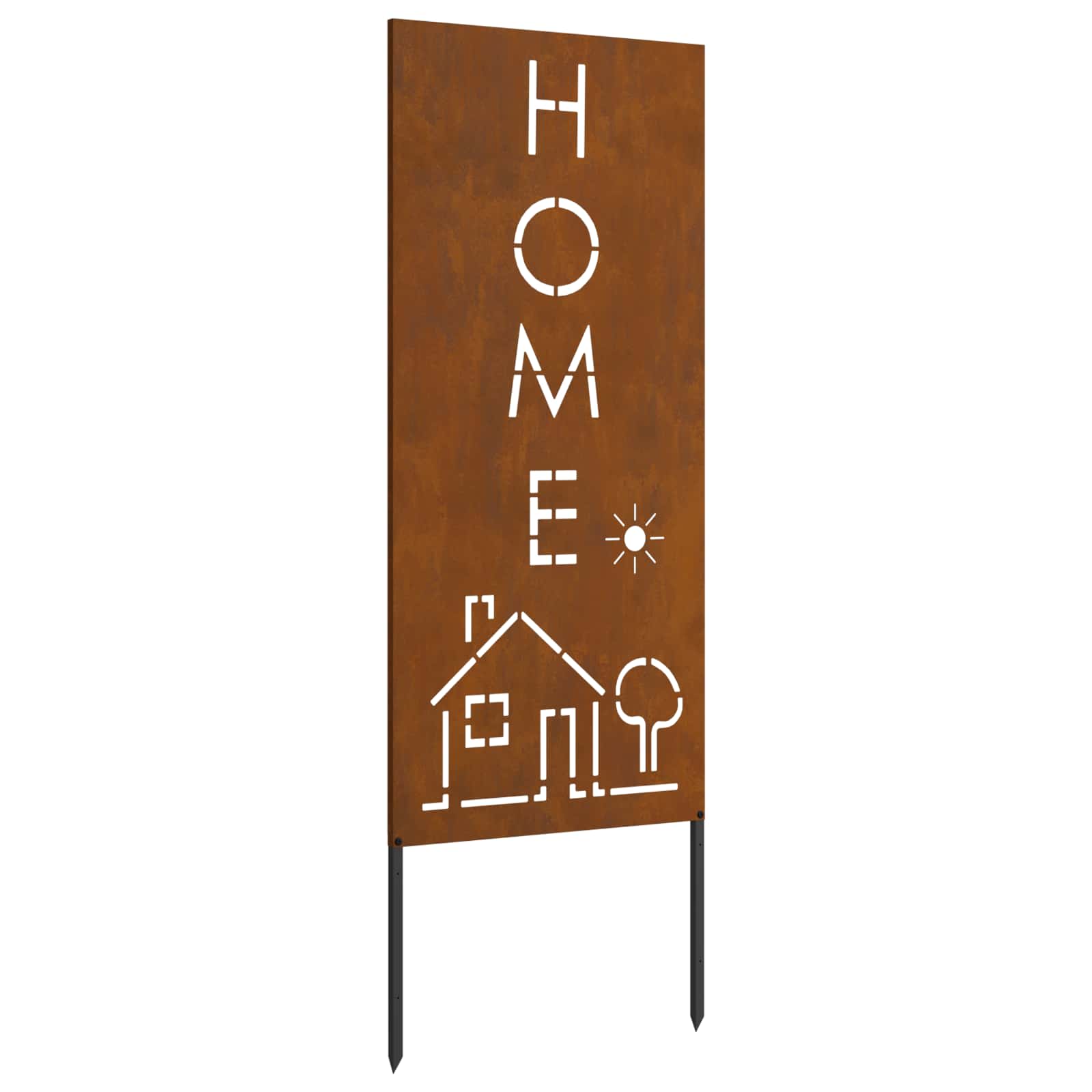 Garten Sichtschutz-Leinwand Rostig 50 x 140 cm Wetterfeststahl