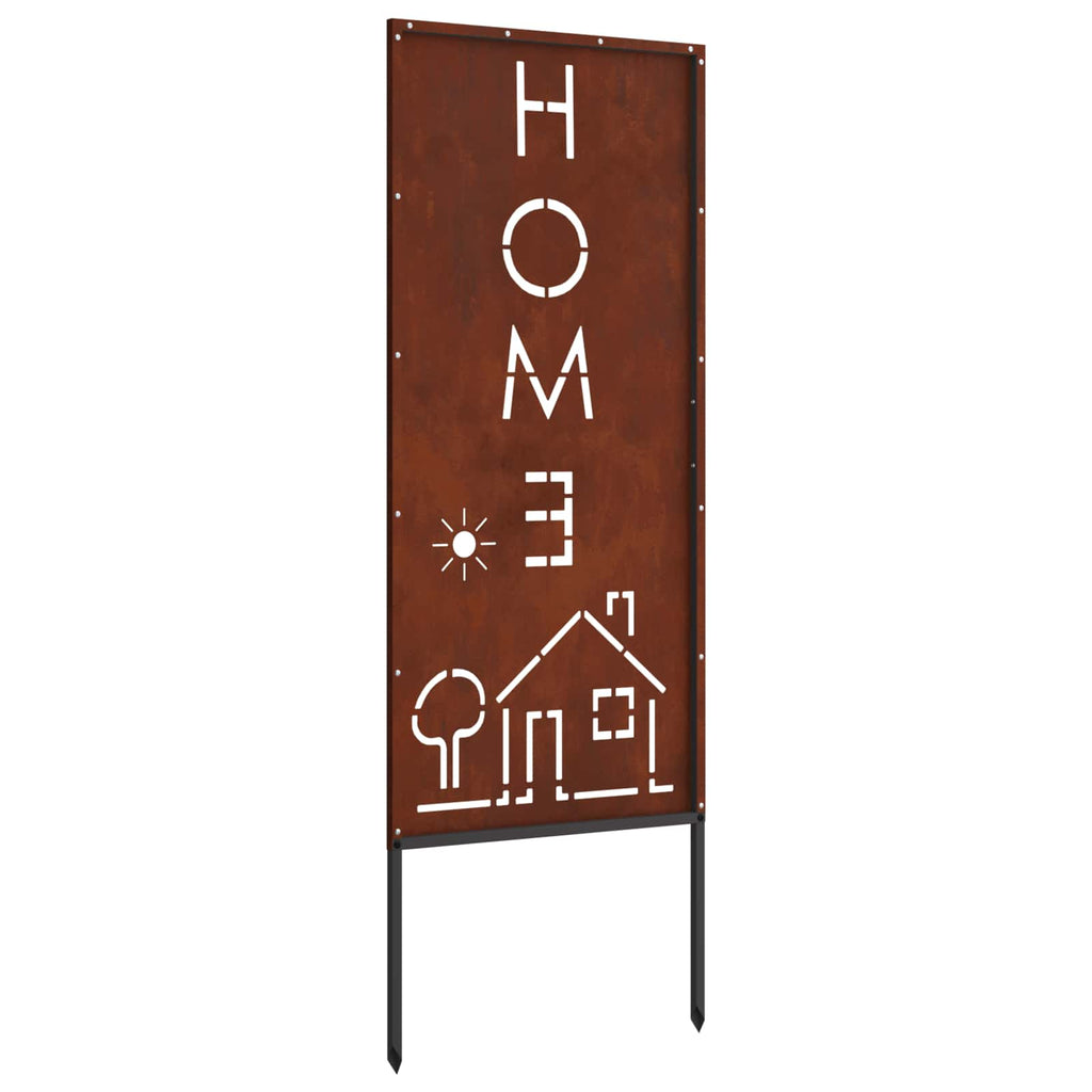 Garten Sichtschutz-Leinwand Rostig 50 x 140 cm Wetterfeststahl