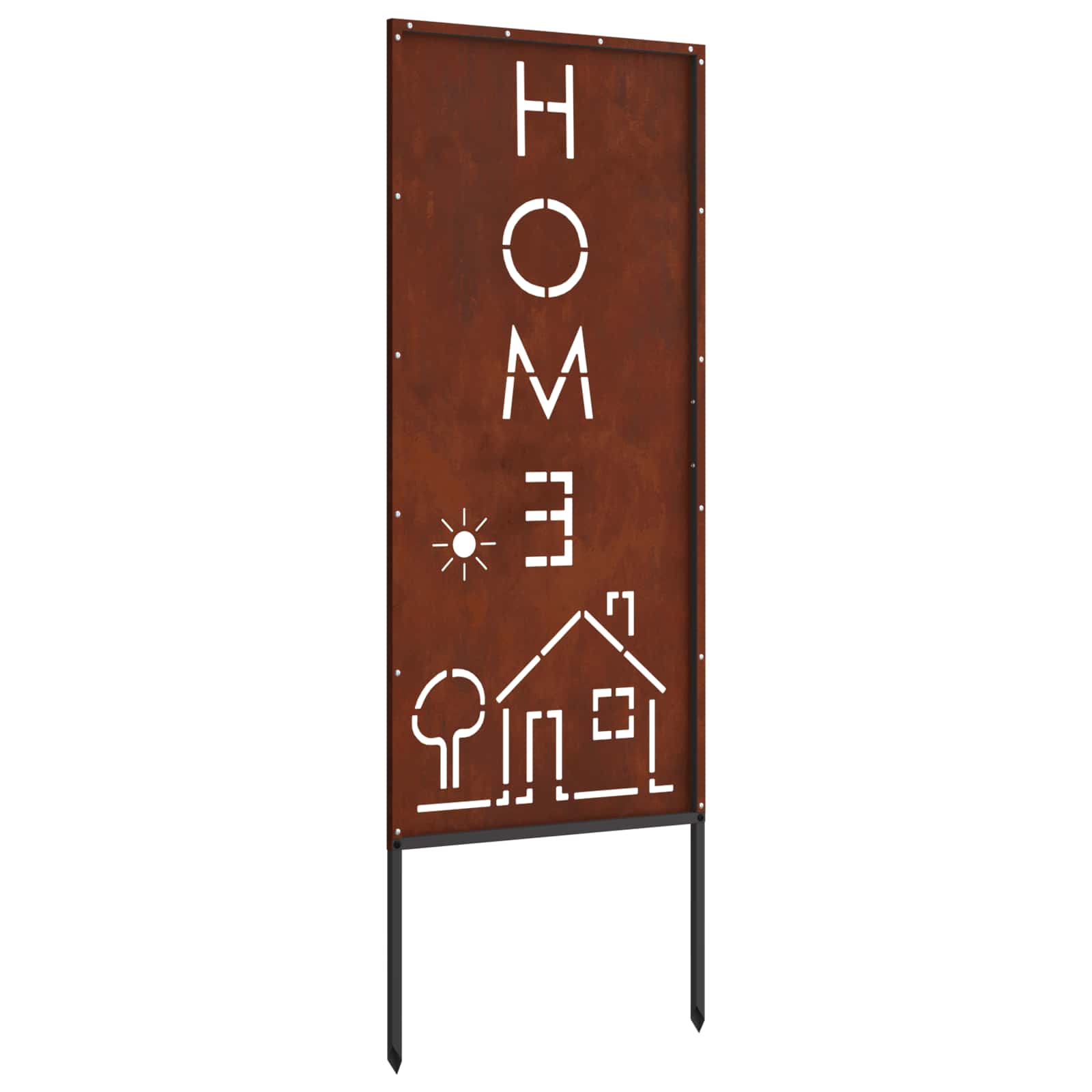 Garten Sichtschutz-Leinwand Rostig 50 x 140 cm Wetterfeststahl