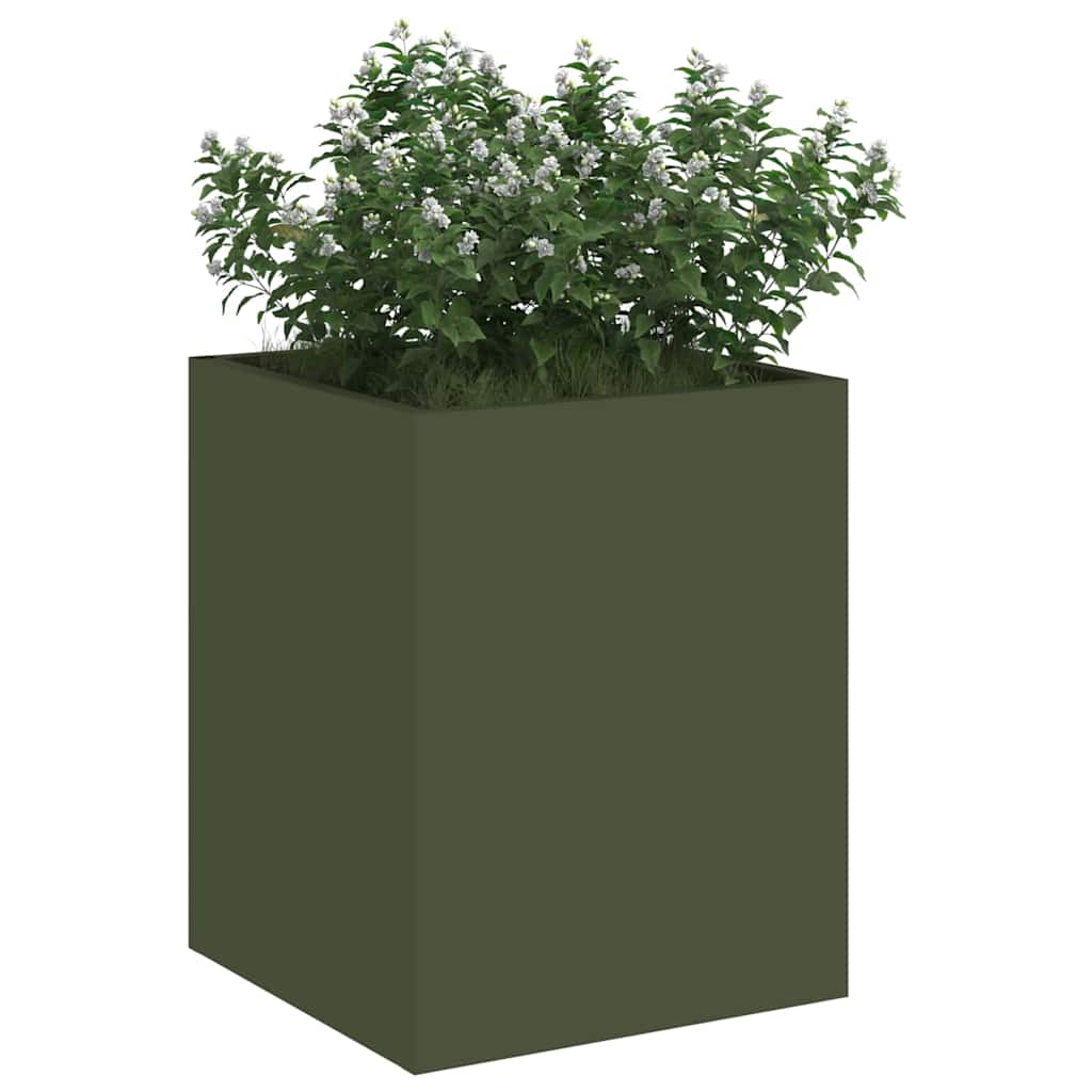 Garten-Pflanzgefäß Olive Grün 32 x 32 x 40 cm