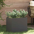 Garten-Pflanzgefäß Schwarz 50 x 32 x 40 cm Kaltgewalzter Stahl