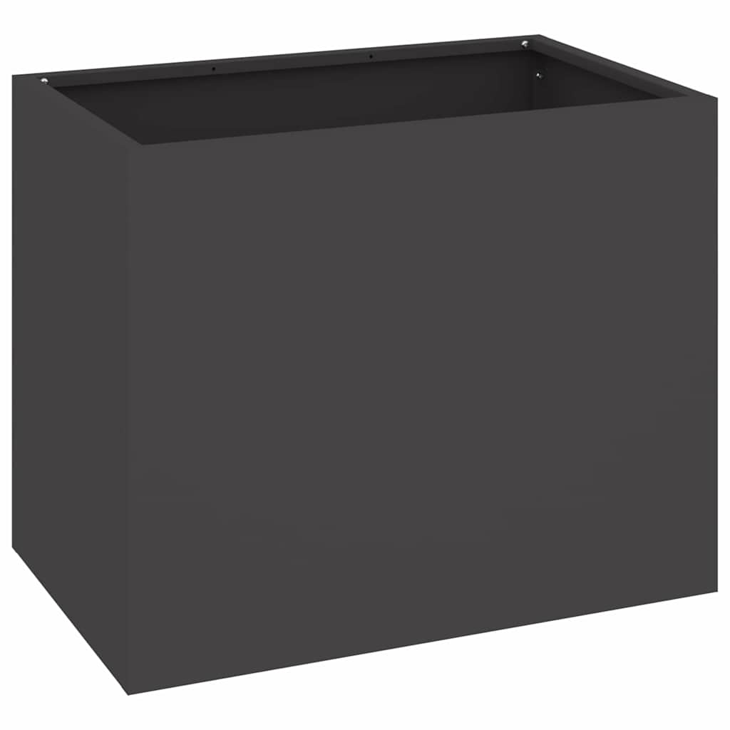 Garten-Pflanzgefäß Schwarz 50 x 32 x 40 cm Kaltgewalzter Stahl