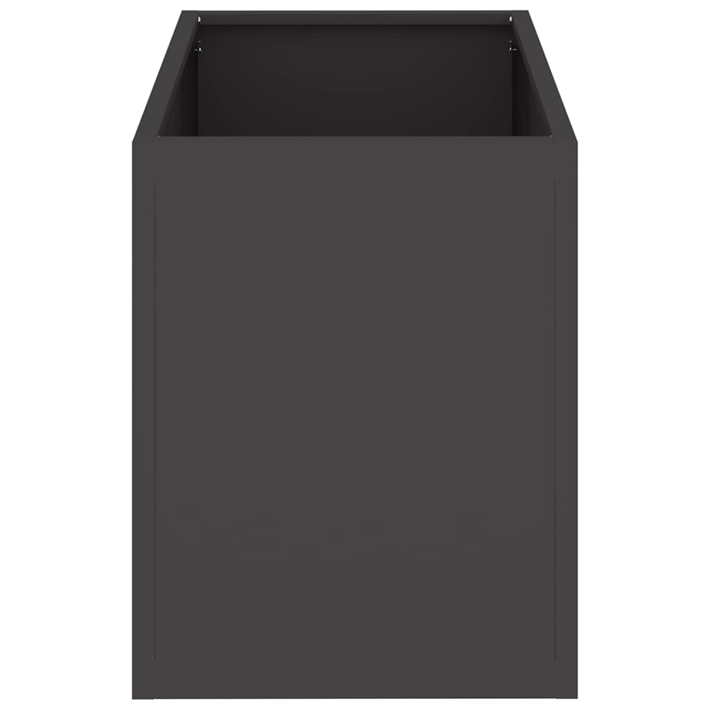 Garten-Pflanzgefäß Schwarz 50 x 32 x 40 cm Kaltgewalzter Stahl