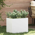 Garten-Pflanzgefäß Weiß 50 x 32 x 40 cm Kaltgewalzter Stahl