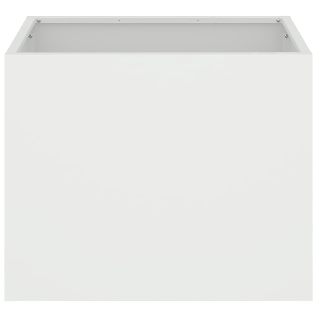 Garten-Pflanzgefäß Weiß 50 x 32 x 40 cm Kaltgewalzter Stahl