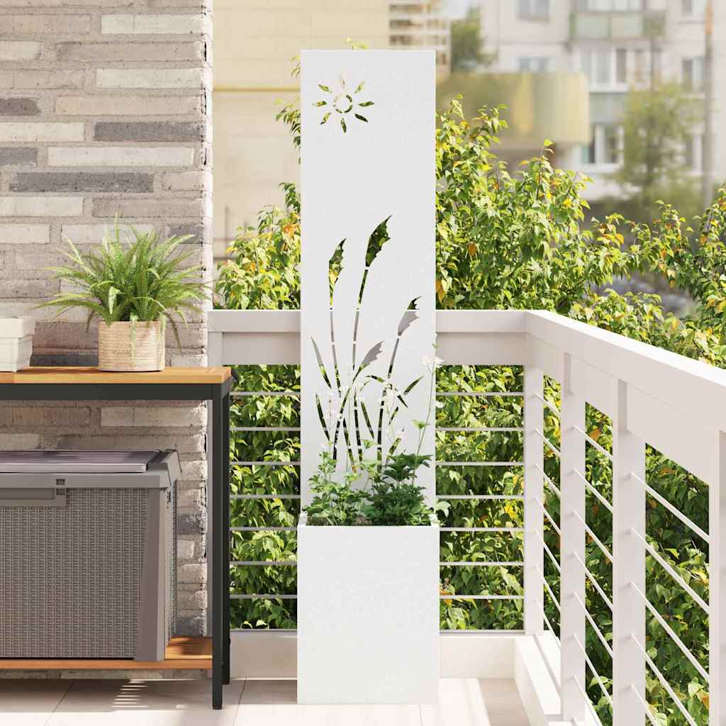 Garten Sichtschutz-Leinwand Weiß 32 x 150 cm