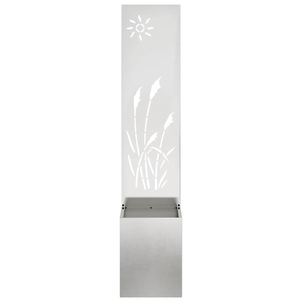 Garten Sichtschutz-Leinwand Silber 32 x 150 cm Edelstahl