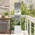 Garten Sichtschutz-Leinwand Silber 32 x 150 cm Verzinkter Stahl