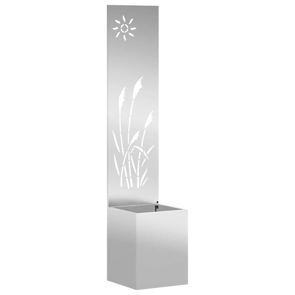 Garten Sichtschutz-Leinwand Silber 32 x 150 cm Verzinkter Stahl