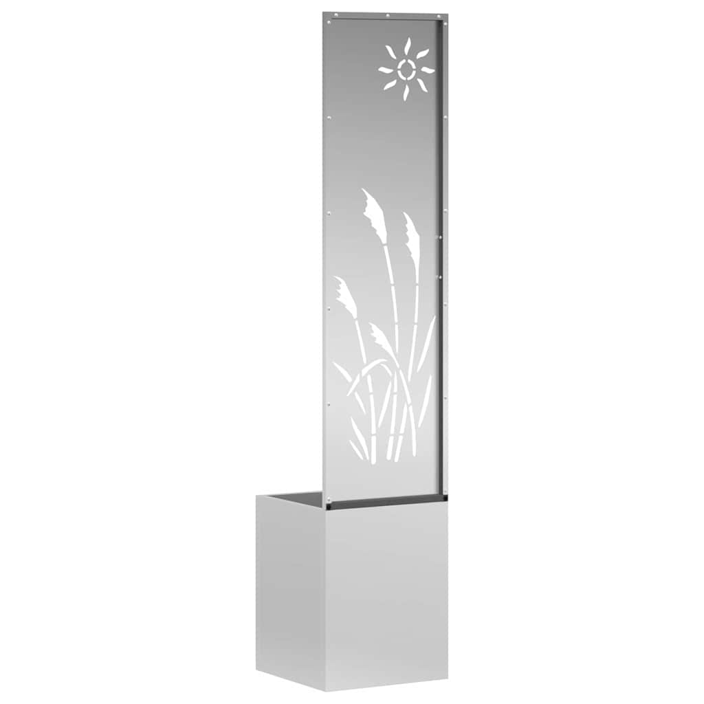 Garten Sichtschutz-Leinwand Silber 32 x 150 cm Verzinkter Stahl