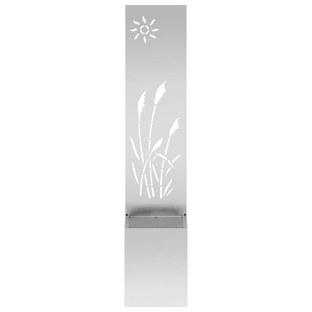 Garten Sichtschutz-Leinwand Silber 32 x 150 cm Verzinkter Stahl