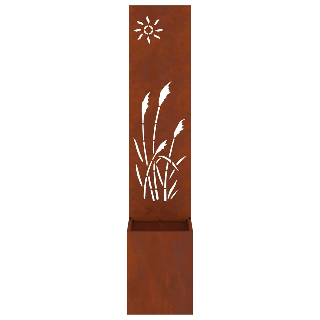 Garten Sichtschutz-Leinwand Rostig 32 x 140 cm Wetterfeststahl