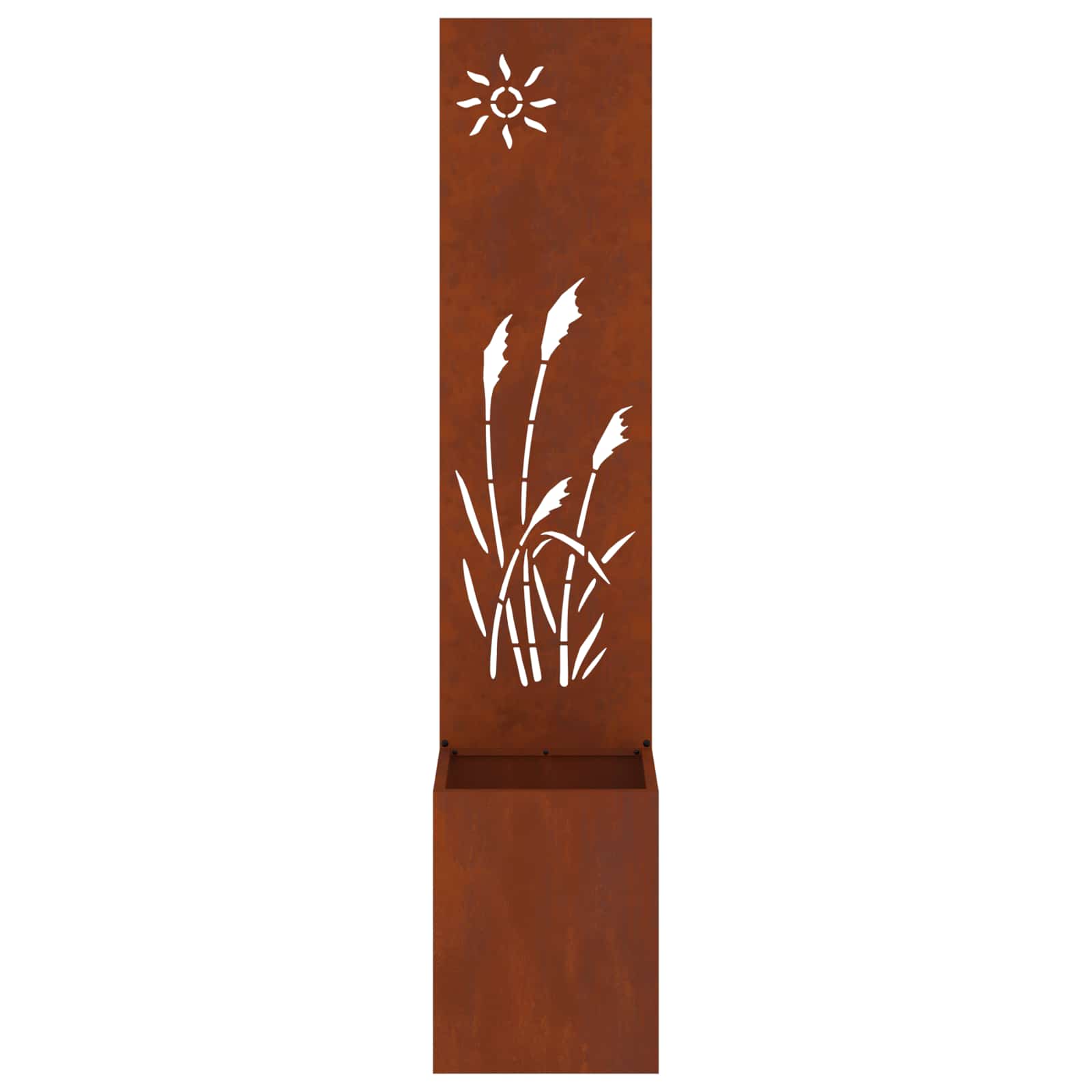 Garten Sichtschutz-Leinwand Rostig 32 x 140 cm Wetterfeststahl