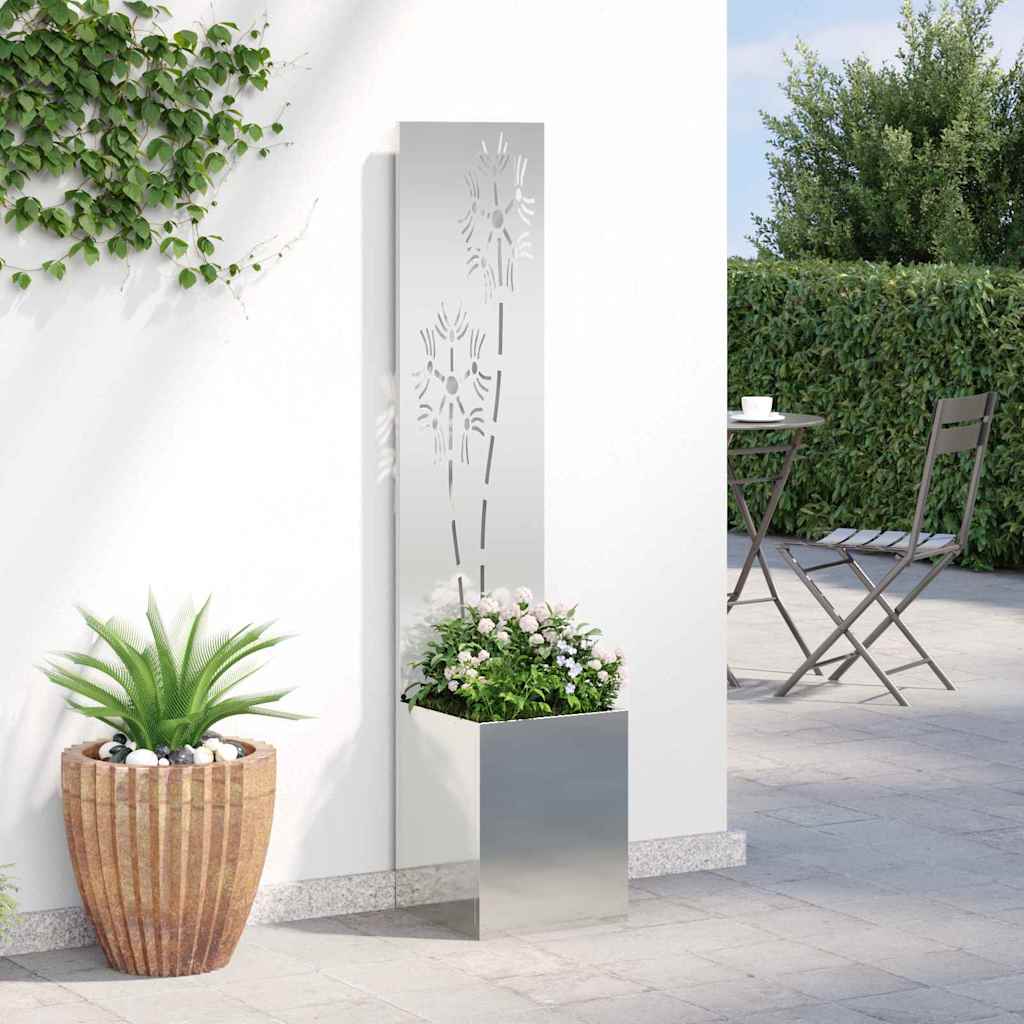 Garten Sichtschutz-Leinwand Silber 32 x 150 cm Verzinkter Stahl