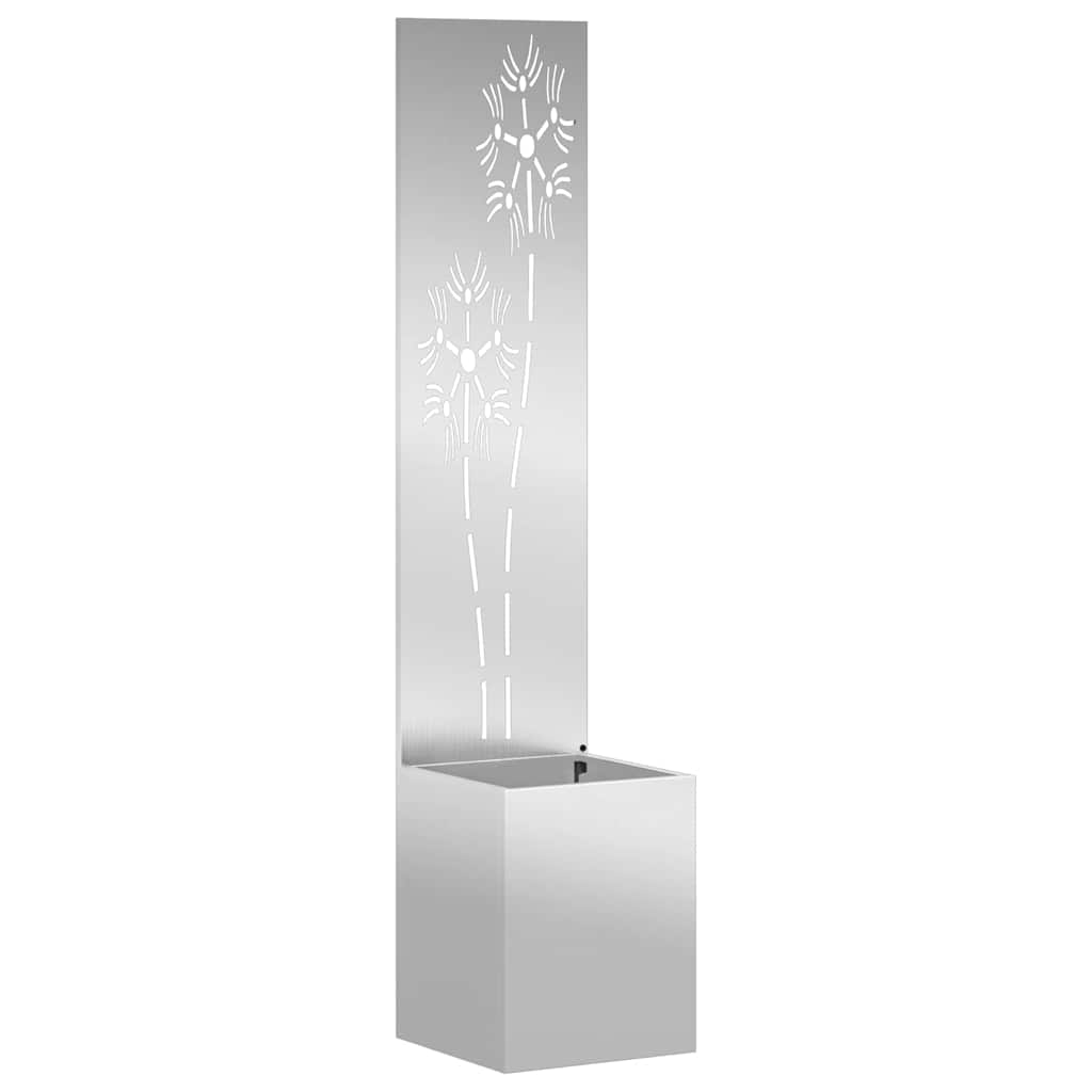 Garten Sichtschutz-Leinwand Silber 32 x 150 cm Verzinkter Stahl