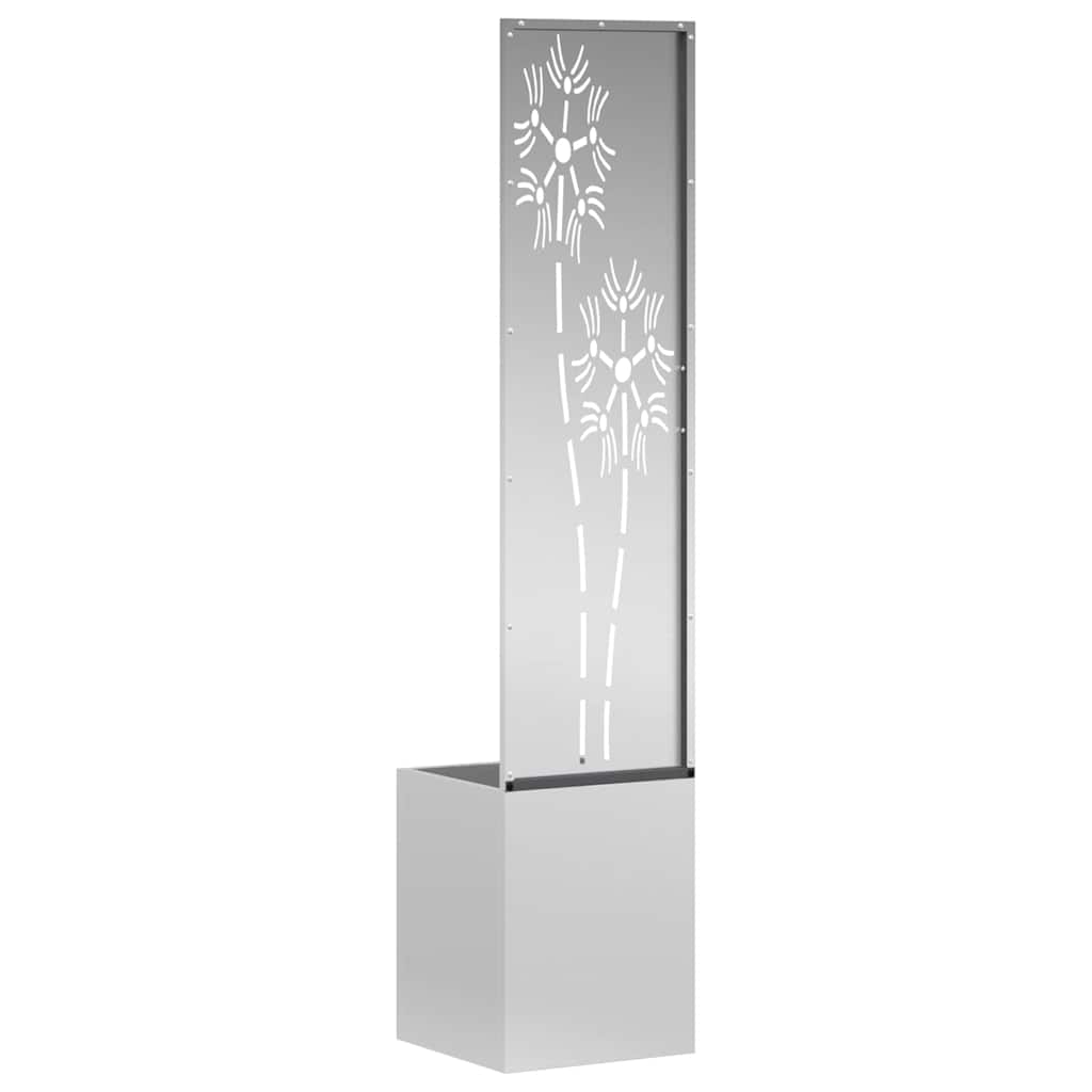 Garten Sichtschutz-Leinwand Silber 32 x 150 cm Verzinkter Stahl