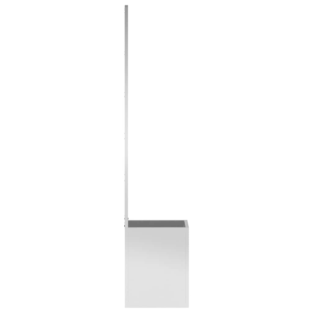 Garten Sichtschutz-Leinwand Silber 32 x 150 cm Verzinkter Stahl