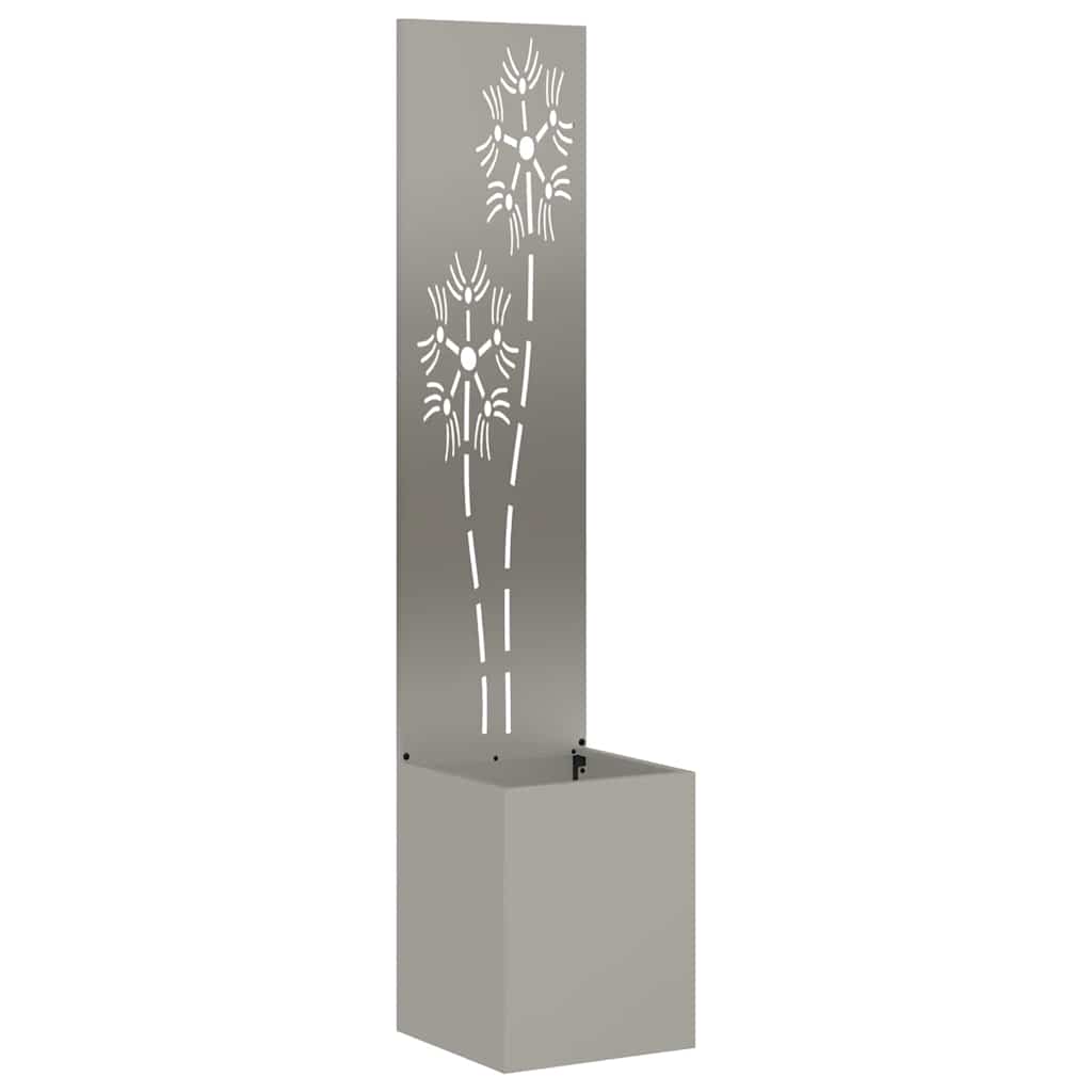 Garten Sichtschutz-Leinwand Floral Rostig 32 x 32 x 150 cm