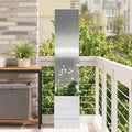 Garten Sichtschutz-Leinwand Silber 32 x 150 cm Edelstahl