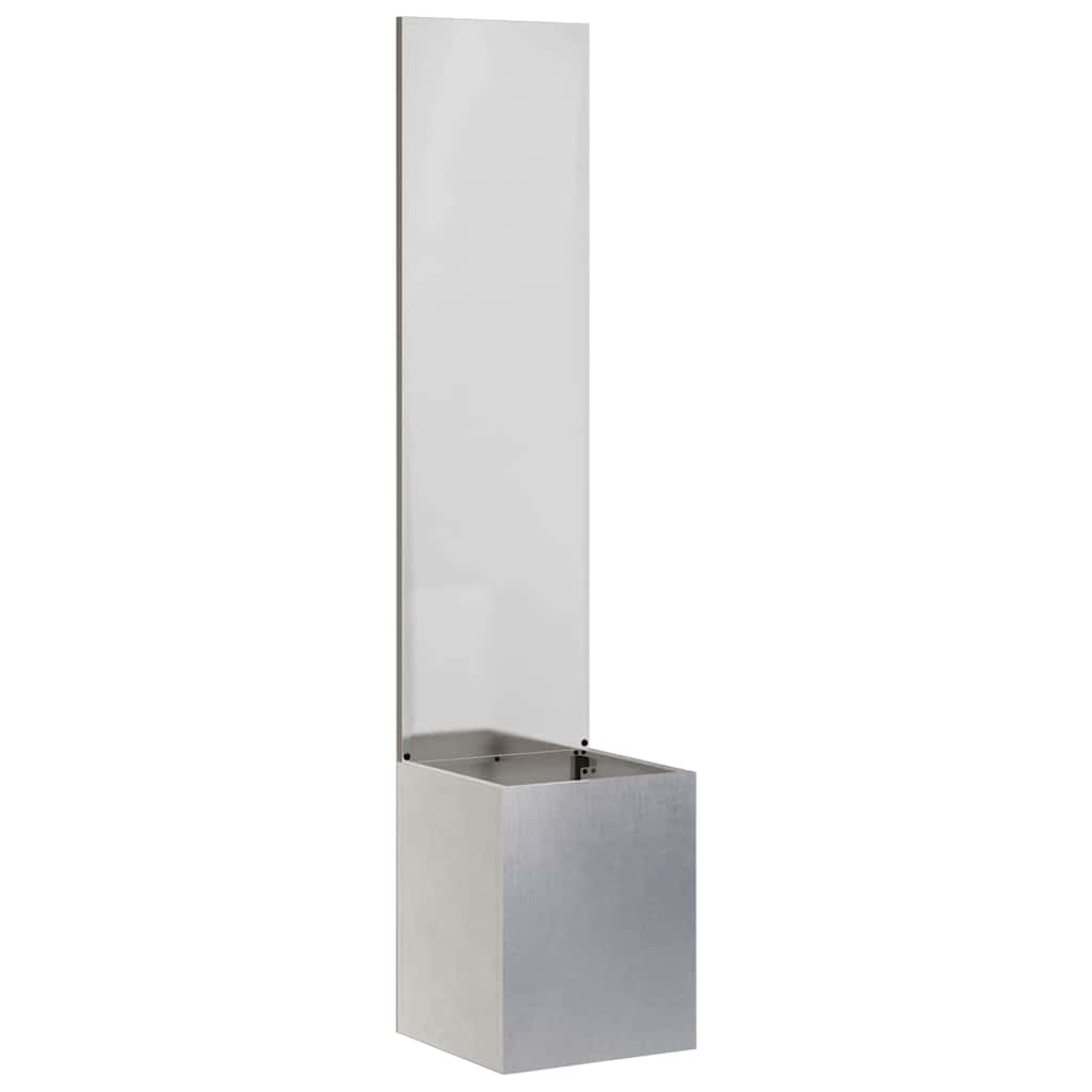 Garten Sichtschutz-Leinwand Silber 32 x 150 cm Edelstahl