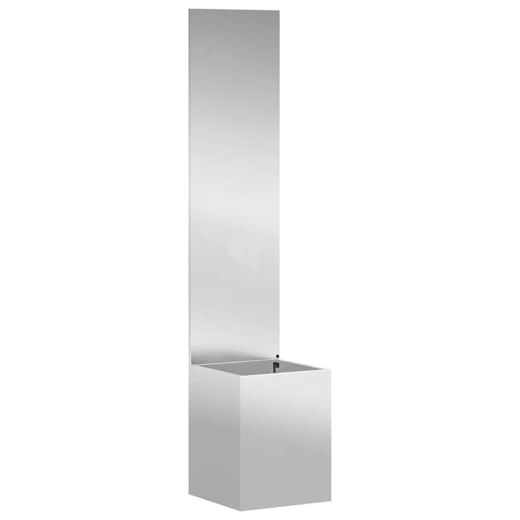 Garten Sichtschutz-Leinwand Silber 32 x 150 cm Verzinkter Stahl
