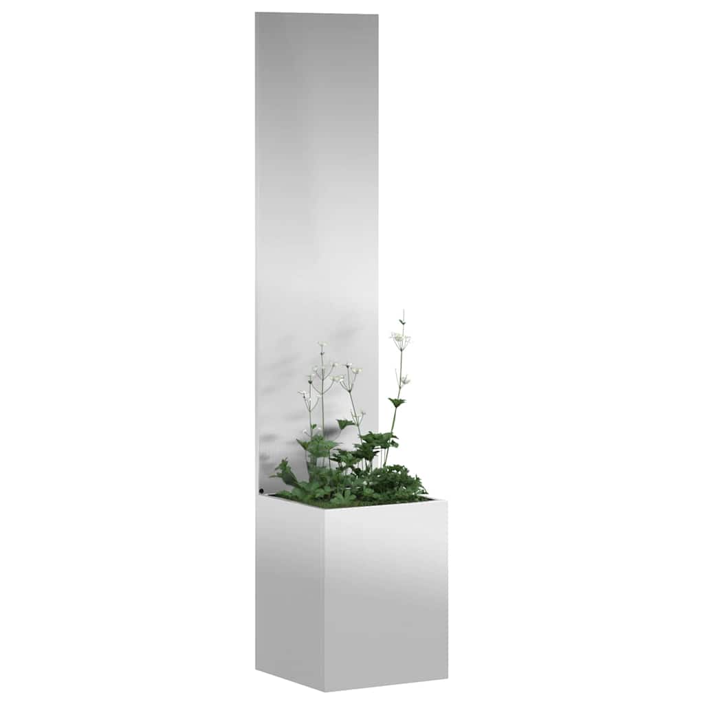 Garten Sichtschutz-Leinwand Silber 32 x 150 cm Verzinkter Stahl