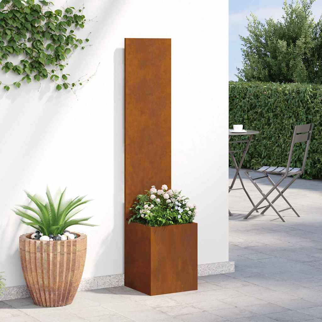 Garten Sichtschutz-Leinwand Rostig 32 x 150 cm Wetterfeststahl