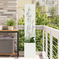 Garten Sichtschutz-Leinwand Floral Weiß 32 x 150 cm