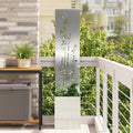 Garten Sichtschutz-Leinwand Silber 32 x 150 cm Verzinkter Stahl