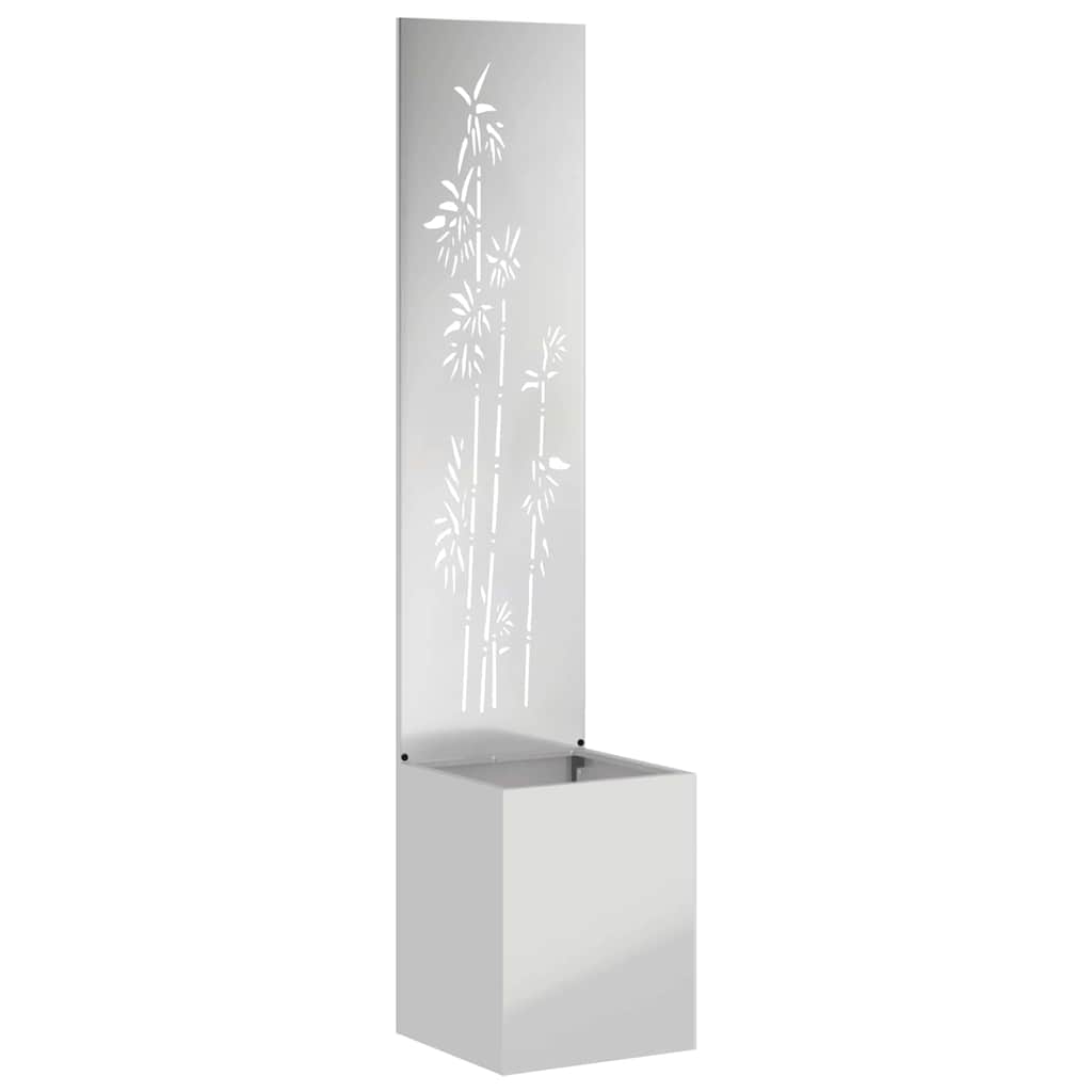 Garten Sichtschutz-Leinwand Silber 32 x 150 cm Verzinkter Stahl
