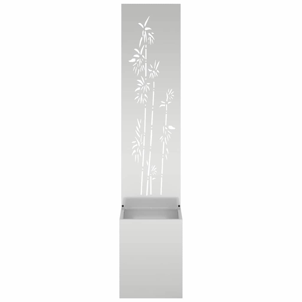 Garten Sichtschutz-Leinwand Silber 32 x 150 cm Verzinkter Stahl