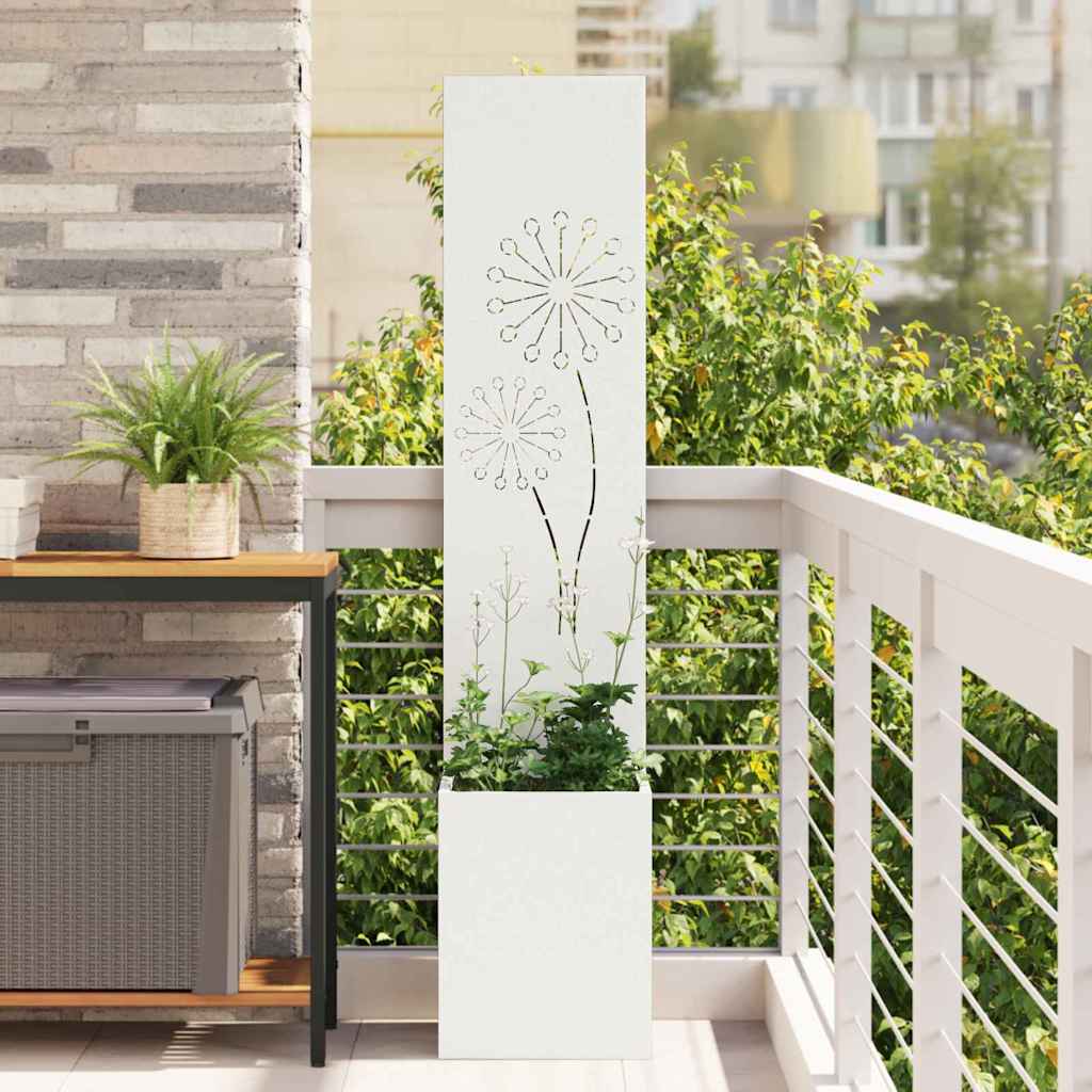 Garten Sichtschutz-Leinwand Weiß 32 x 150 cm