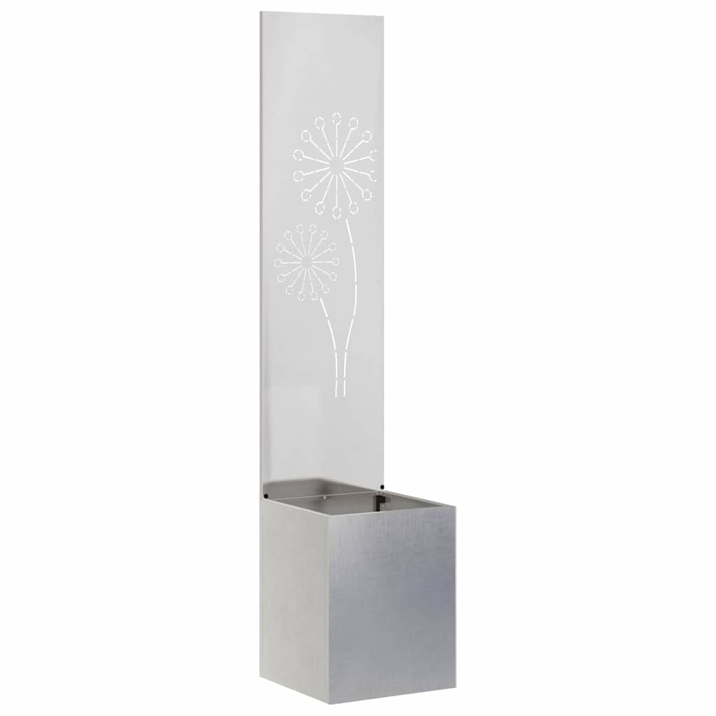 Garten Sichtschutz-Leinwand Silber 32 x 150 cm Edelstahl