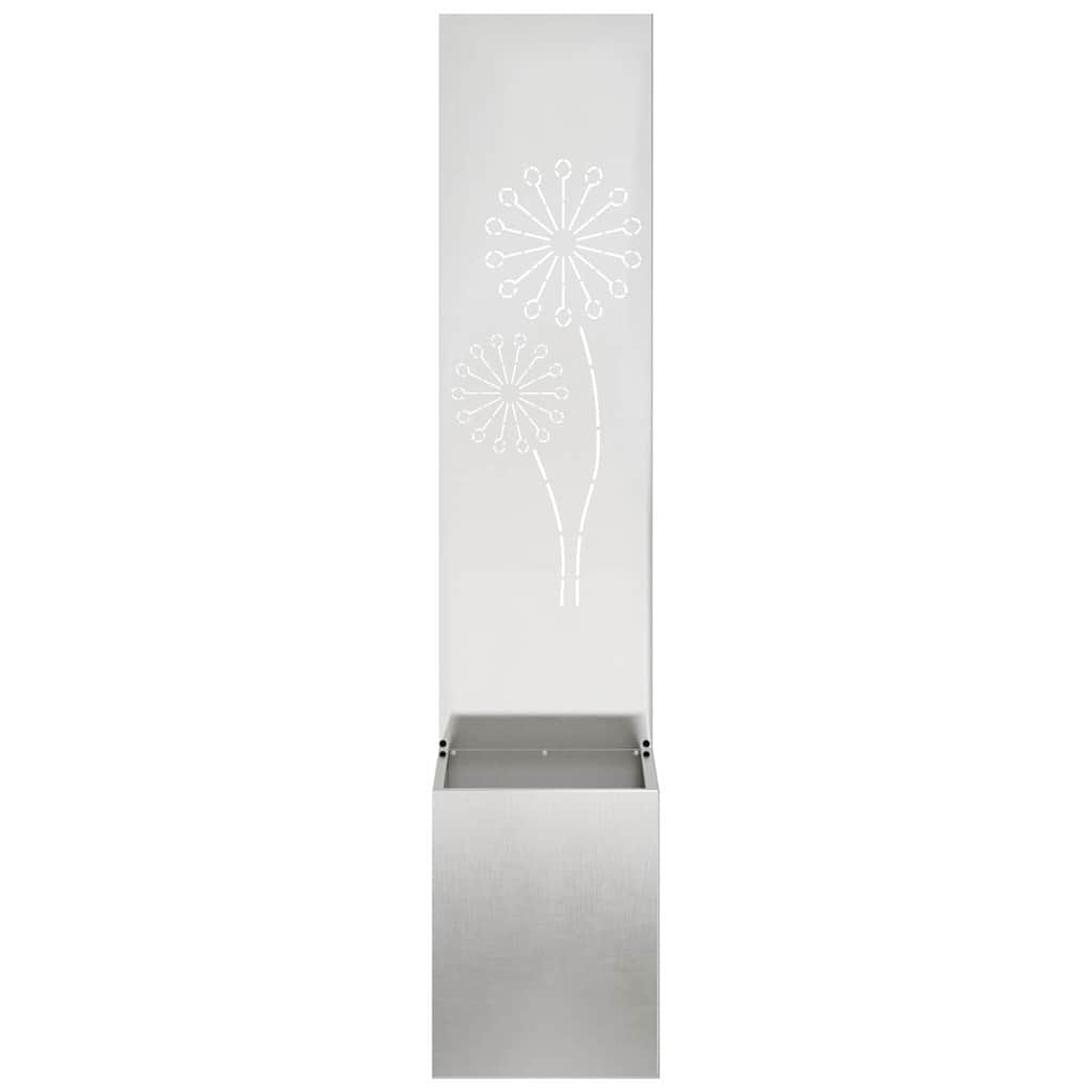 Garten Sichtschutz-Leinwand Silber 32 x 150 cm Edelstahl