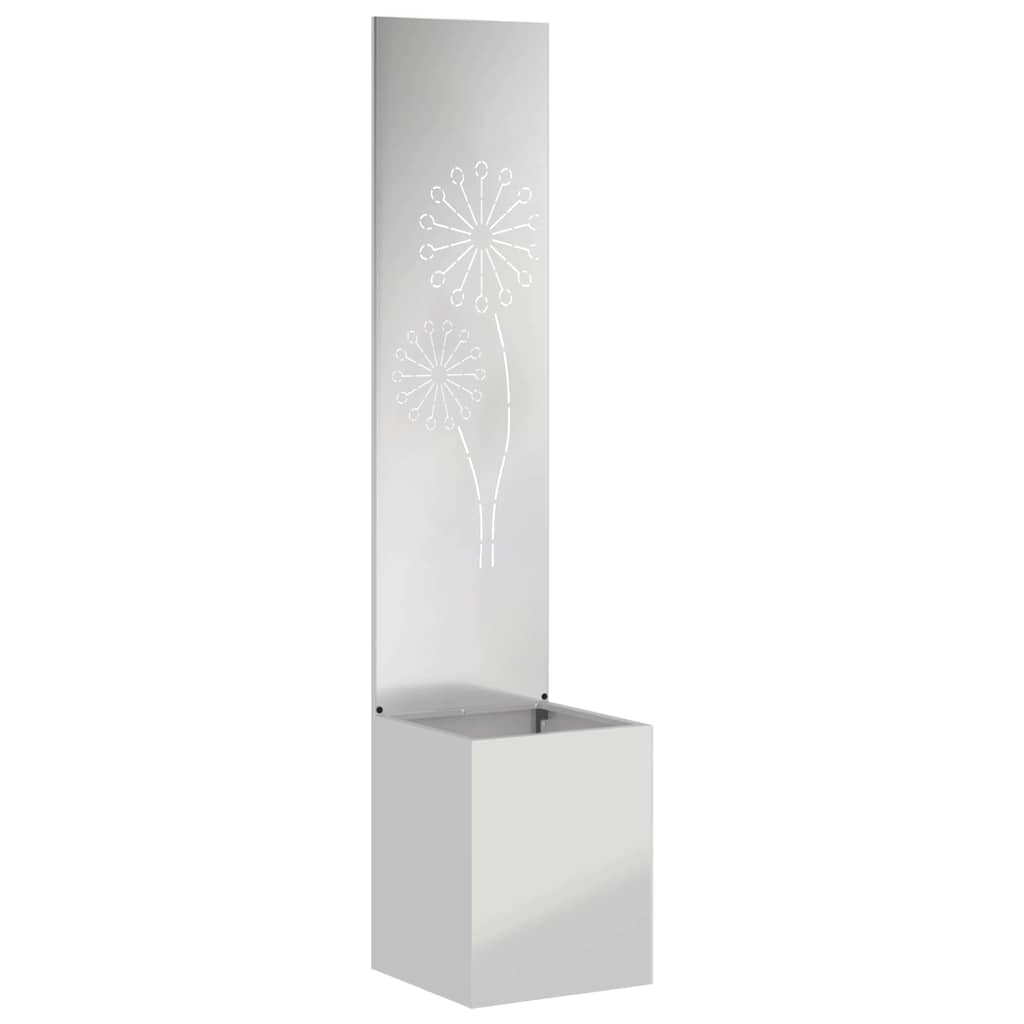 Garten Sichtschutz-Leinwand Silber 32 x 150 cm Verzinkter Stahl