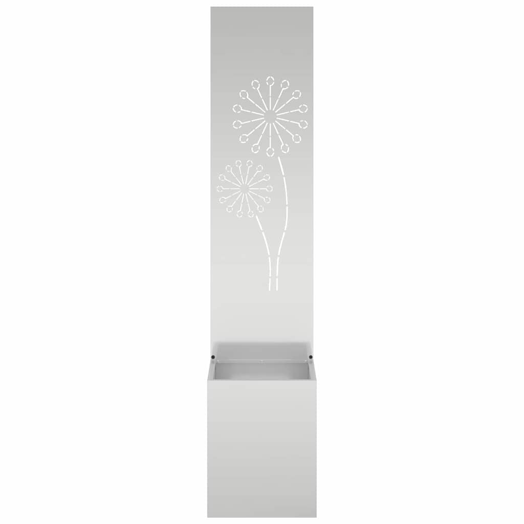 Garten Sichtschutz-Leinwand Silber 32 x 150 cm Verzinkter Stahl