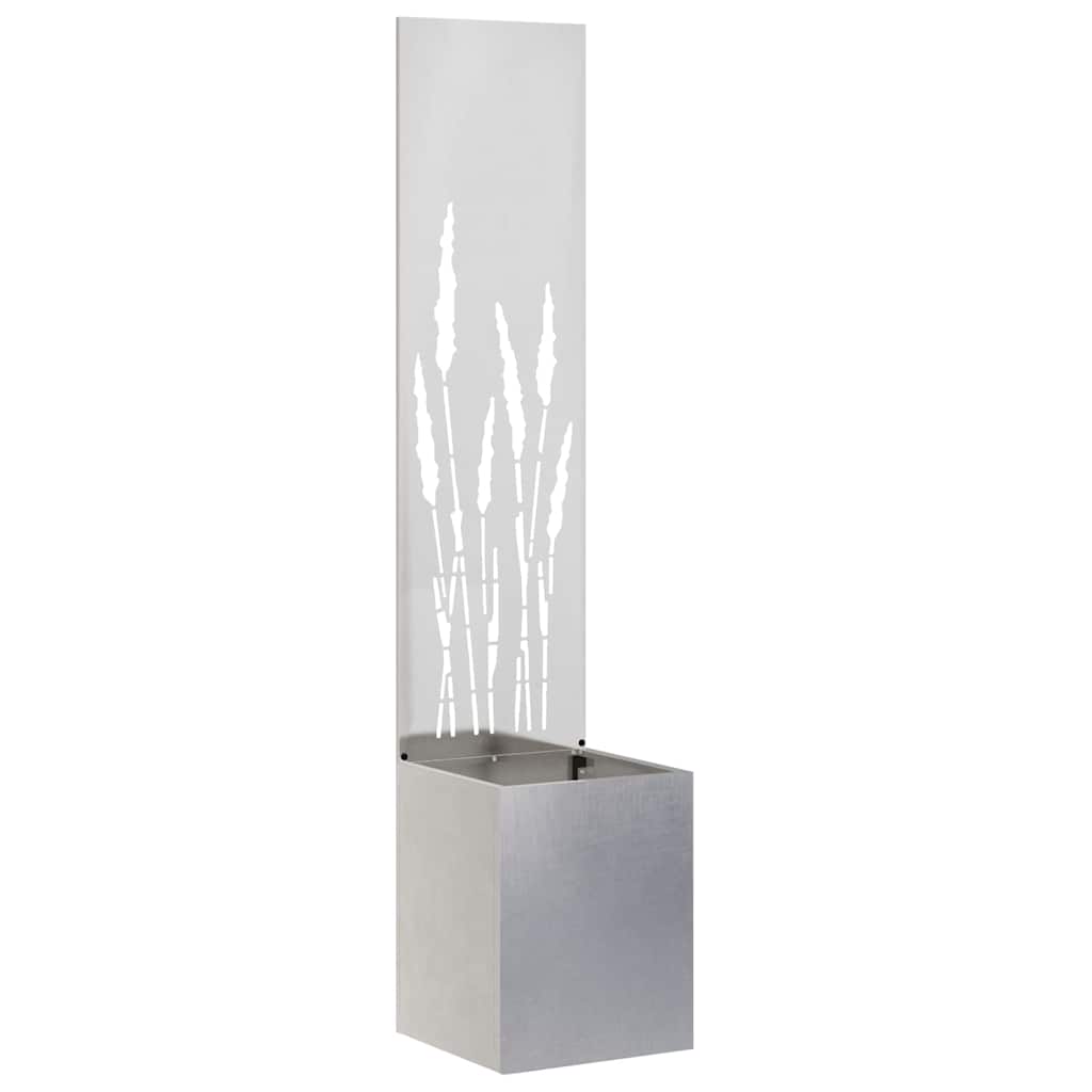 Garten Sichtschutz-Leinwand Silber 32 x 150 cm Edelstahl