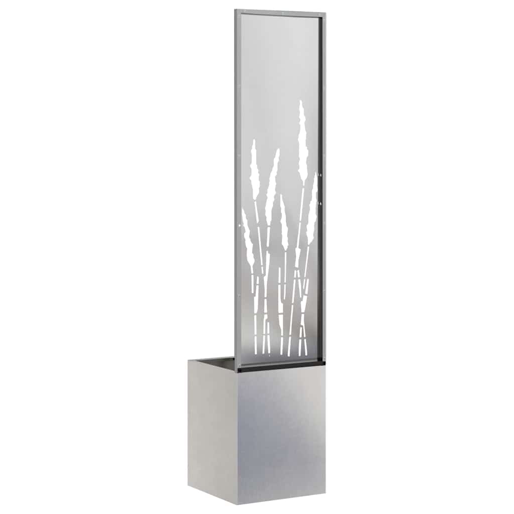 Garten Sichtschutz-Leinwand Silber 32 x 150 cm Edelstahl