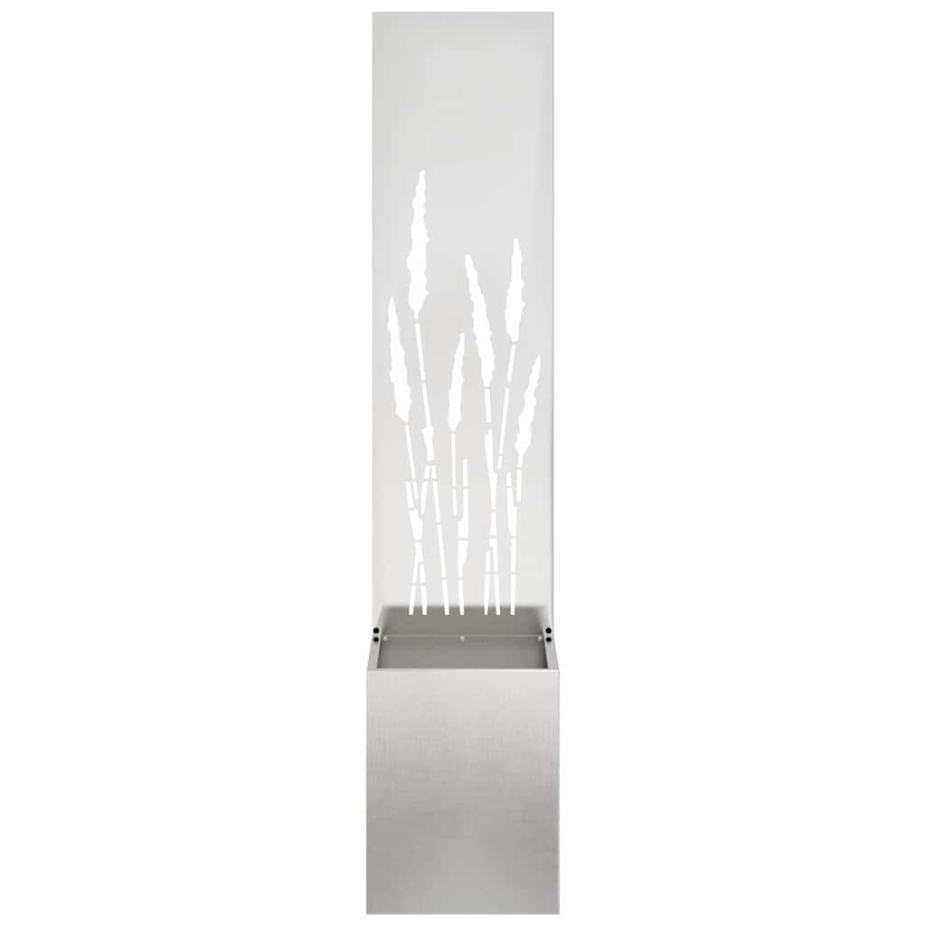 Garten Sichtschutz-Leinwand Silber 32 x 150 cm Edelstahl