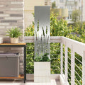 Garten Sichtschutz-Leinwand Silber 32 x 150 cm Verzinkter Stahl